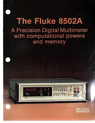 Buy Fluke 8502A A Precision Digital Multimeter With Computational Powers And Memory • 7.99$