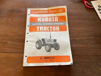 Buy Illustrated Parts List Kubota Tractor MODEL M4950 M5950 1983 • 22.25$