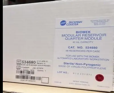 Buy Beckman 534680 Biomek Modular Reservoir Quarter Module 40ml, Case Of 48. • 25$