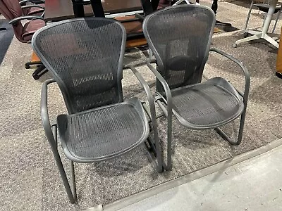 Buy Lot Of Two Herman Miller Aeron Side Chairs / Size B • 400$