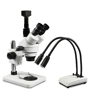 Buy Vision 7X-45X Simul-Focal Trinocular Zoom Stereo Microscope With 5MP Camera • 489.60$