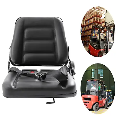 Buy Universal Tractor Seat W/Slide Tracks For Kubota Bobcat John Deere Ford Black • 112.99$