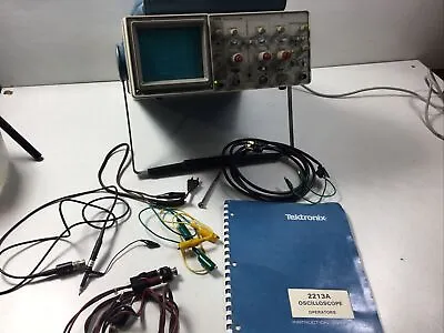 Buy Tektronix 2213A Analog Oscilloscope Probes Electronic Tester Clean Works • 149.95$