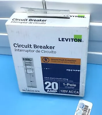 Buy New Circuit Breaker Leviton LB120-GFR 20 Amp 1 Pole 120V GFCI • 49.99$