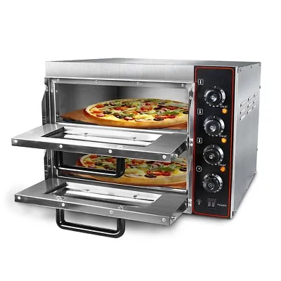 Buy Commercial Countertop Pizza Oven Double Deck Pizza Marker For 16  Pizza Indoor • 285.99$