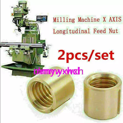 Buy 2pc/Set Milling Machine X AXIS Longitudinal Feed Nut J Head M1069-2 BRIDGEPORT • 0.01$