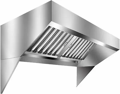 Buy Commercial Exhaust Hood 4-9ft Food Truck Concession Trailer Hood W/2 Filters • 760.37$