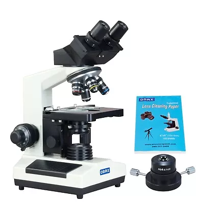 Buy 1600X Brightfield Darkfield Laboratory Binocular Compound Microscope+Lens Paper • 435.99$