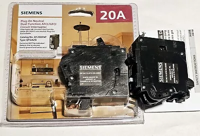 Buy 2 NEW/OPEN BOX Siemens Q120DFNP Plug 20A Dual Function AFCI/GFCI Circuit Breaker • 69.99$