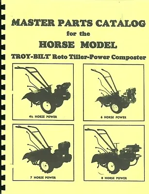 Buy  Troy Bilt Horse Tiller Parts Manual 1988 • 19.50$