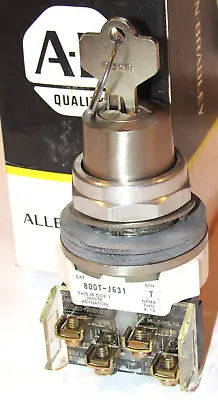 Buy New Allen-bradley 800t-j631a 3-position Selector Switch W/lock & Key! 1-no 1-nc • 59.99$