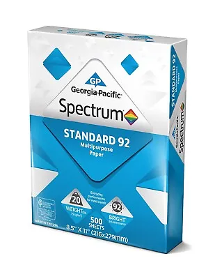 Buy Georgia Pacific 991322R Spectrum Standard 92 Multipurpose 8.5 X 11 1500 Sheets • 58.99$