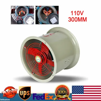 Buy 110V 12  Explosion-proof Axial Fan Pipe Spray Booth Paint Fumes Exhaust Fan US • 96.77$