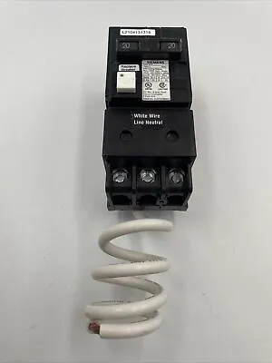 Buy Siemens 20 Amp Double Pole Type QPF GFCI Circuit Breaker Unused • 59.99$