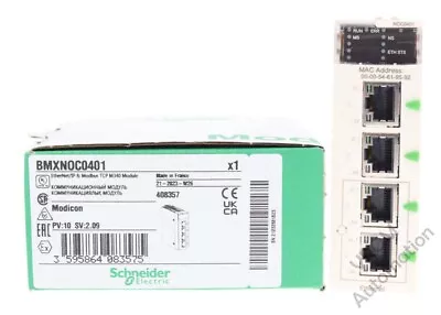 Buy New Schneider Electric BMXNOC0401 Modicon M340 TCP Ethernet & Modbus Module 4-Po • 897$