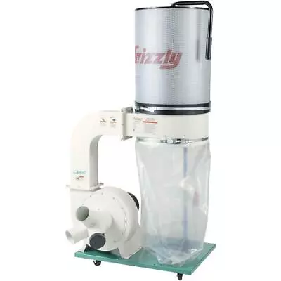 Buy Grizzly Industrial Dust Collector 2-Hp Aluminum Impeller Steel Base W/ Casters • 961.32$