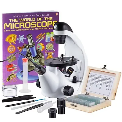 Buy IQCrew Kids Discovery Series Inverted Microscope W/ 1 MP Camera + Slides + Book • 148.99$