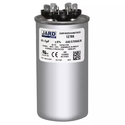 Buy Carrier Bryant Payne A/C Dual Capacitor 40/5 MFD Replacement JARD 12786 • 15.30$