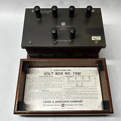 Buy Vintage Leeds And Northrup ENF Potentiometer Antique 7581 Volt Box GR Wood ~Tube • 49.95$