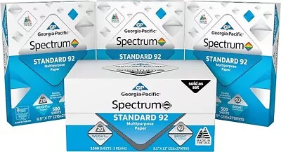 Buy Georgia Pacific 991322R Spectrum Standard 92 Multipurpose 8.5 X 11 1500 Sheets • 54.99$
