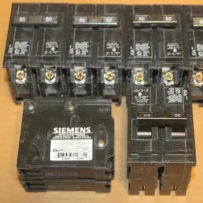 Buy One New Siemens Q250  2 Pole 50 Amp Plug In Circuit Breaker More Available • 19.94$