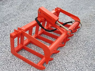 Buy 60  Single Cylinder Root Grapple Bucket Attachment Fits Skid Steer Quick Attach • 1,299.99$