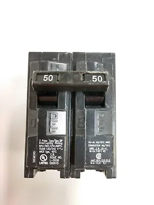 Buy Siemens Q250 2-Pole 50-Amp 120/240V Plug-In Circuit Breaker • 36.99$