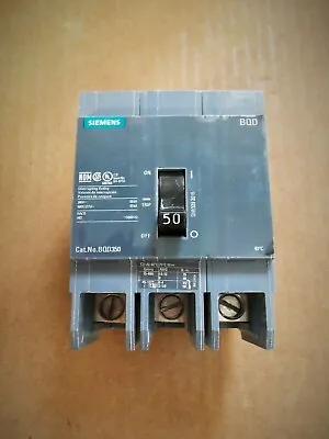 Buy Siemens BQD BQD350 3 Pole 50 Amp 480/277V Circuit Breaker *MM* • 109$