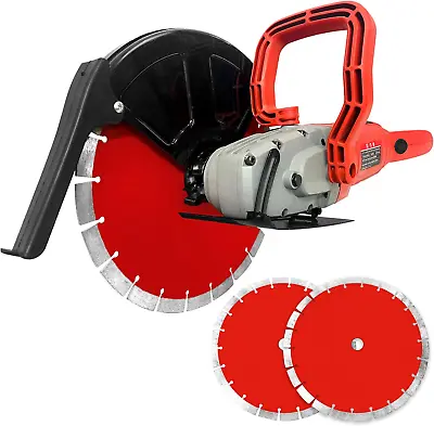 Buy 12'' Electric Concrete Saw Wet/Dry Saw Cutter With Water Pump And 2 Blades • 139.99$