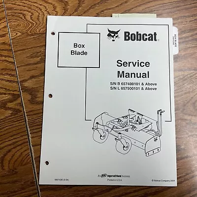Buy Bobcat GRADER BOX BLADE SERVICE SHOP REPAIR MANUAL GUIDE BOOK Pn 6901436 • 19.99$