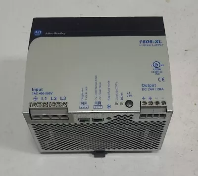 Buy Allen Bradley 1606-XL480E-3W DC Power Supply Ser B 24VDC 20A 400-500V • 274.99$