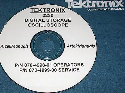 Buy TEKTRONIX 2230 Oscilloscope Service & Operators Manuals ( 2 Volumes) • 12.95$