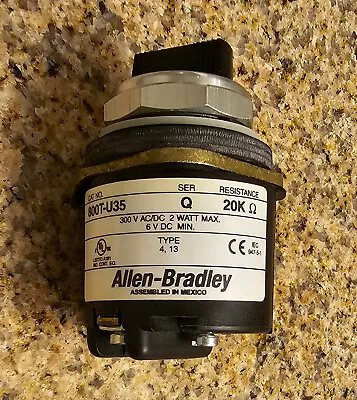 Buy Allen Bradley Ab 800t-u35 Potentiometer 20 Kohms 20,000 • 99$