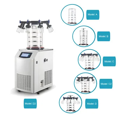 Buy -60℃ Vacuum Freeze Dryer Lyophilizer Multi-Manifolds Freezing Drying Machine 4KG • 4,379$