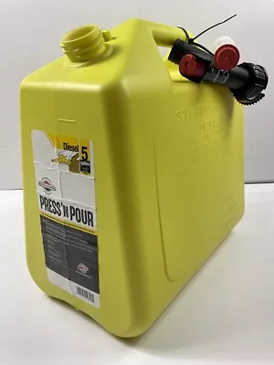 Buy Briggs & Stratton GB356SL 5 Gallon DIESEL Gas Fuel Tank Can, Yellow • 26.99$
