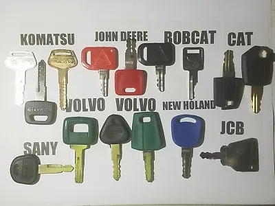 Buy (15) Operator Training Keys CAT, Bobcat, Volvo, JD, Komatsu, JCB, New Holland,, • 35.99$