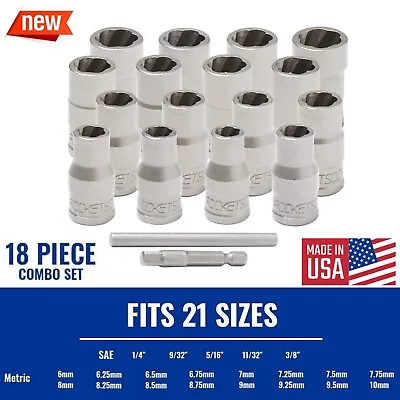 Buy 1/4  Drive Bolt Lug Nut Extractor Socket For Removing Rusted Stripped Bolt Screw • 147.38$