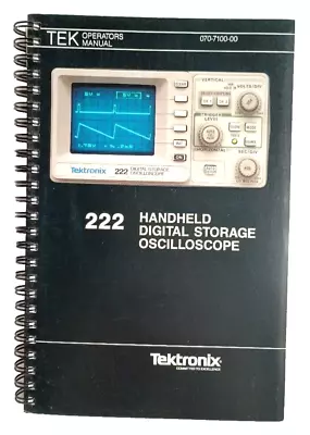 Buy TEKTRONIX OPERATORS MANUAL For 222 Handheld Digital Storage Oscilloscope USED • 35$