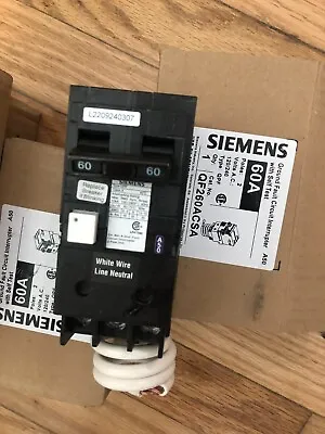 Buy New Circuit Breaker Siemens QF260ACSA QF260A QF260 60 Amp 2 Pole 120/240V GFCI • 119$
