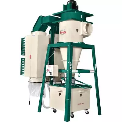 Buy Grizzly G0638HEP 10 HP 3-Phase Dual-Filtration HEPA Cyclone Dust Collector • 9,430$
