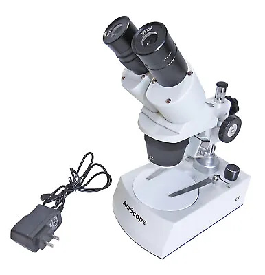 Buy AmScope SE306R-PZ-LED Cordless 20X Stereo Binocular Microscope, Very Nice! • 119$