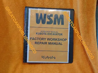 Buy KUBOTA K008-3 U10-3 K008 3 U10 3 Excavator Workshop Service Manual Binder  • 38.42$