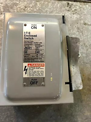 Buy Siemens Jn321 240 Vac 30 A 2 Pole Type 1 Enclosed Disconnect Switch • 20$