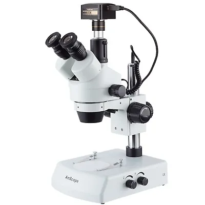 Buy AmScope 3.5X-90X LED Trinocular Zoom Stereo Microscope + 18MP Digital Camera • 1,061.99$