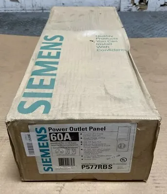 Buy NEW Siemens P577RBS Power Outlet Panel 60A RV Site Supply Service Outlet • 575$