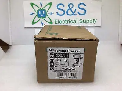 Buy Siemens MBK200A EQ8695 200 Amp 2 Pole 120/240 Vac Main Circuit Breaker • 59.99$