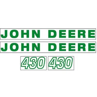 Buy Tractor Decal Set Hood 430 Green Fits John Deere 430 JD430 • 74.14$