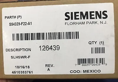 Buy SIEMENS SLHSWR-F - Wall Horn Strobe, S54329-F22-A1 New Old Stock • 65$