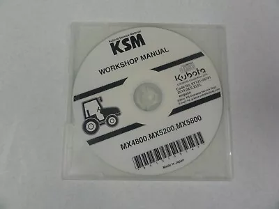 Buy Kubota MX4800 MX5200 MX5800 Tractor Workshop Manual CD  • 66.50$