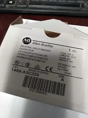 Buy Allen Bradley 1489-A3C250 Circuit Breaker Nib • 50$